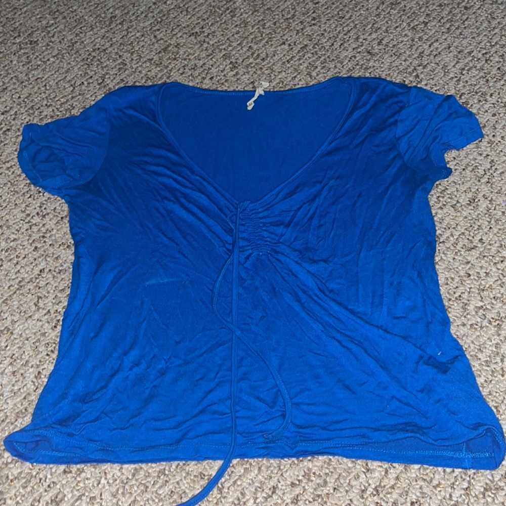 Blue crop top